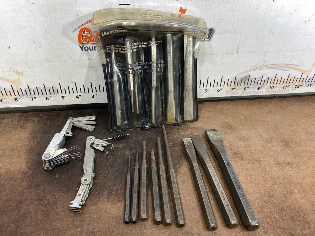 Punches, Cold Chisels, Storage Pouch, and Torch Tip Cleaners