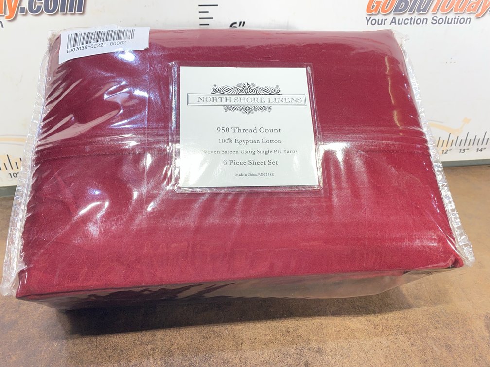 North Shore Linens Approx. 6-Piece Sheet Set, Burgundy