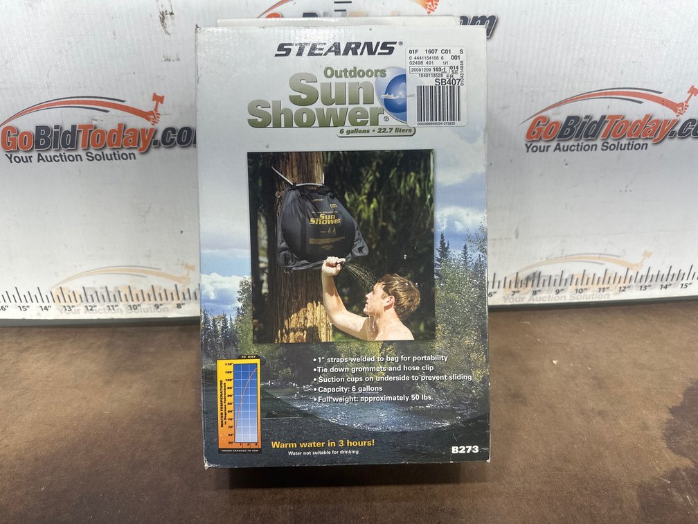Stearns Sun Shower Portable Solar Camping Shower in Box