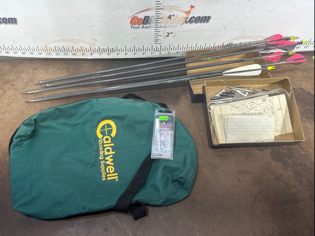 Caldwell Shooting Bag, Carbon Arrows, and Archery Accessories