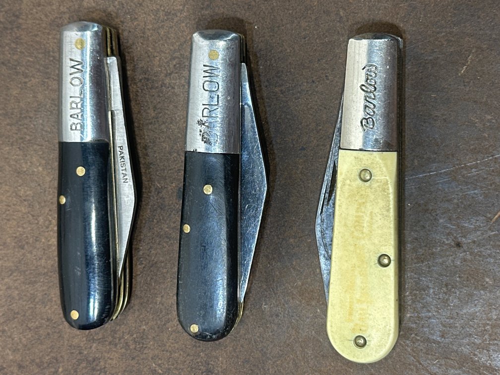 Approx. 3 Barlow Pattern Folding Pocket Knives