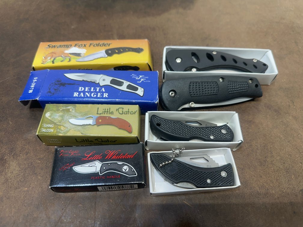 Frost Cutlery Flying Falcon Folding Pocket Knives with Boxes, Approx. 4