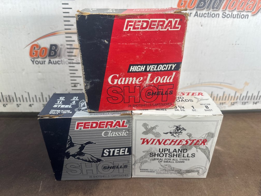 Federal and Winchester 12 Gauge Shotgun Ammunition, Approx. 3 Boxes