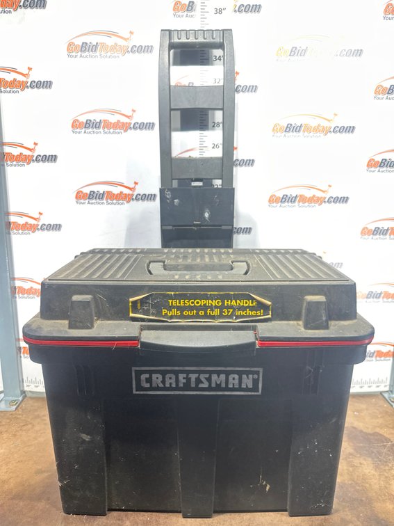 Plastic Rolling Toolbox with Hand Tools, Hardware, and More