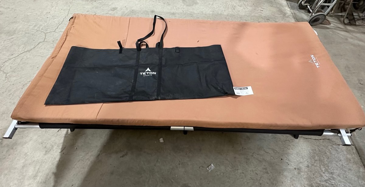 TETON Sports Outfitter XXL Folding Camping Cot with Pad and Carry Bag