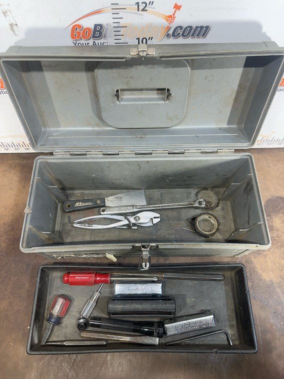 Plastic Toolbox with Hand Tools and More