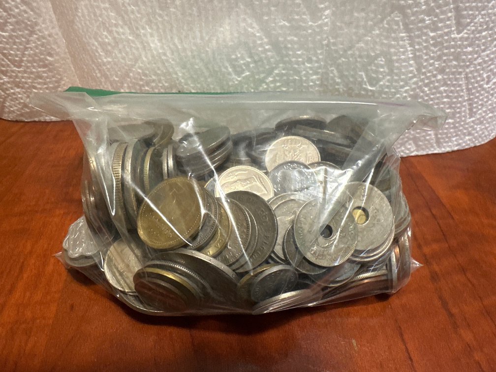 Bag of World Coins from Mexico, Canada, and More