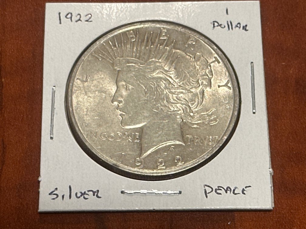 1922 United States Peace Silver Dollar Coin