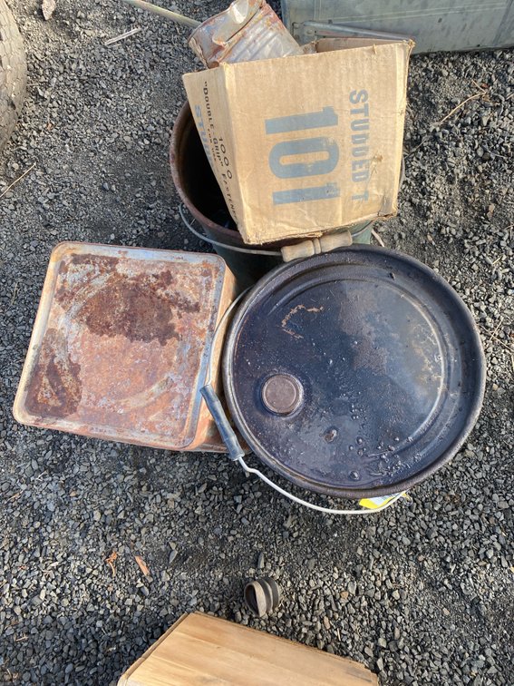Metal Pails, Cans, Hardware, and Studded T Fastener Box