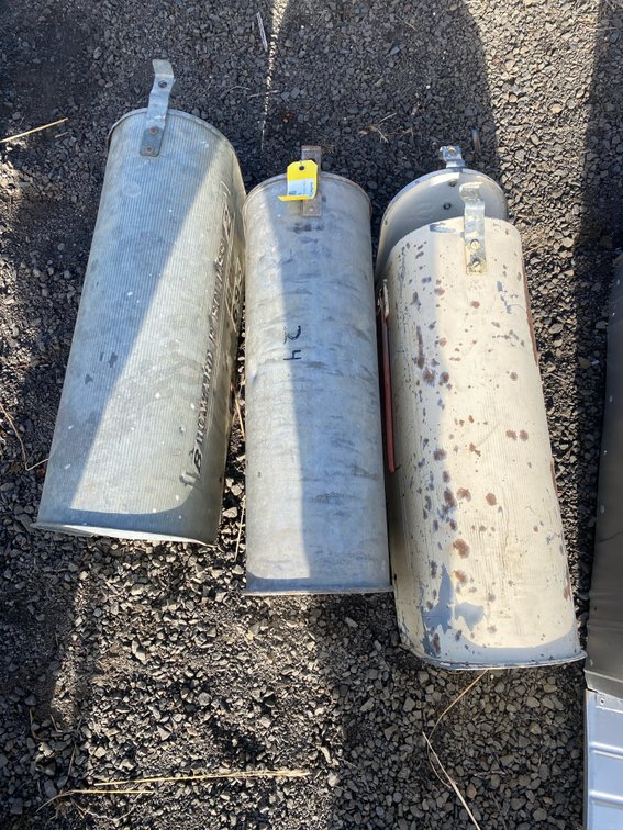 Three Metal Rural Tunnel-Style Mailboxes