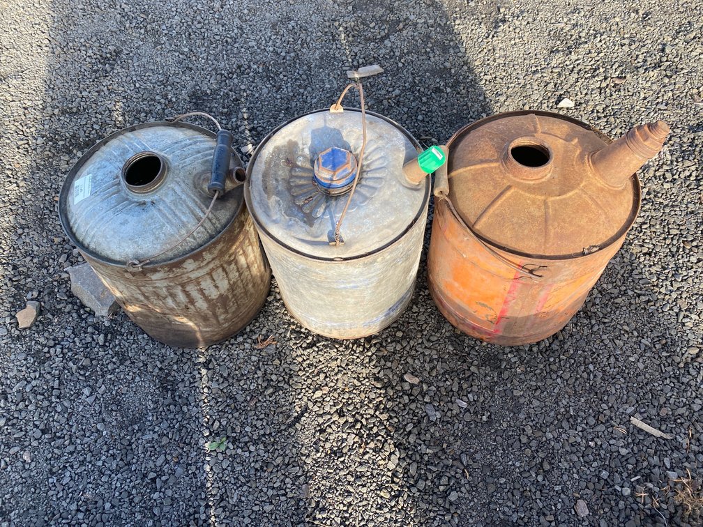 Approx. 3 Vintage Metal Fuel and Oil Cans