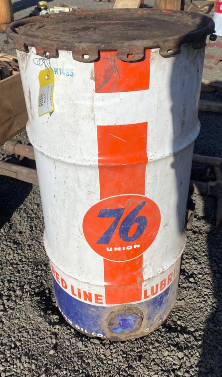 Union 76 Red Line Lubricants Metal Drum