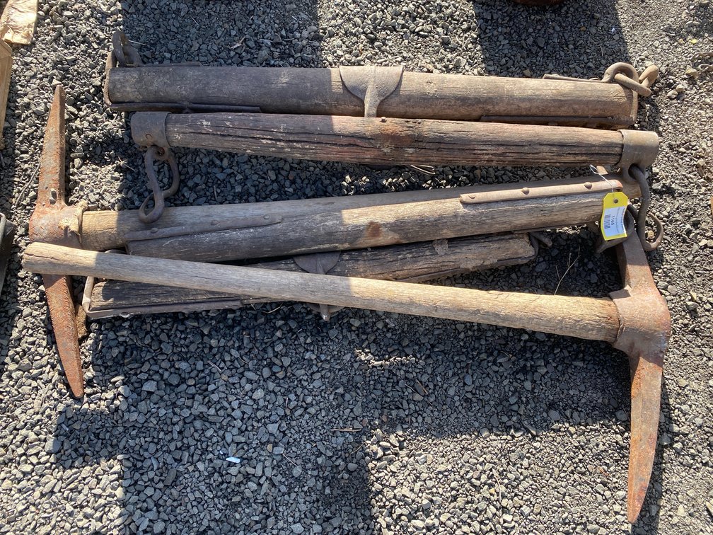 Wooden Singletrees and Pickaxes, Approx. 6 Pieces