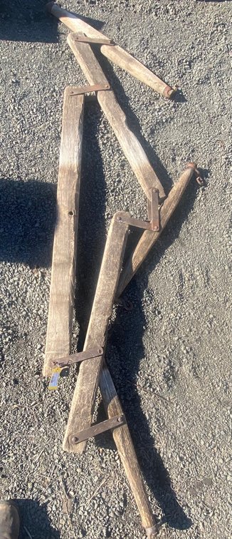 Antique Wooden Doubletree and Singletrees Evener Assembly