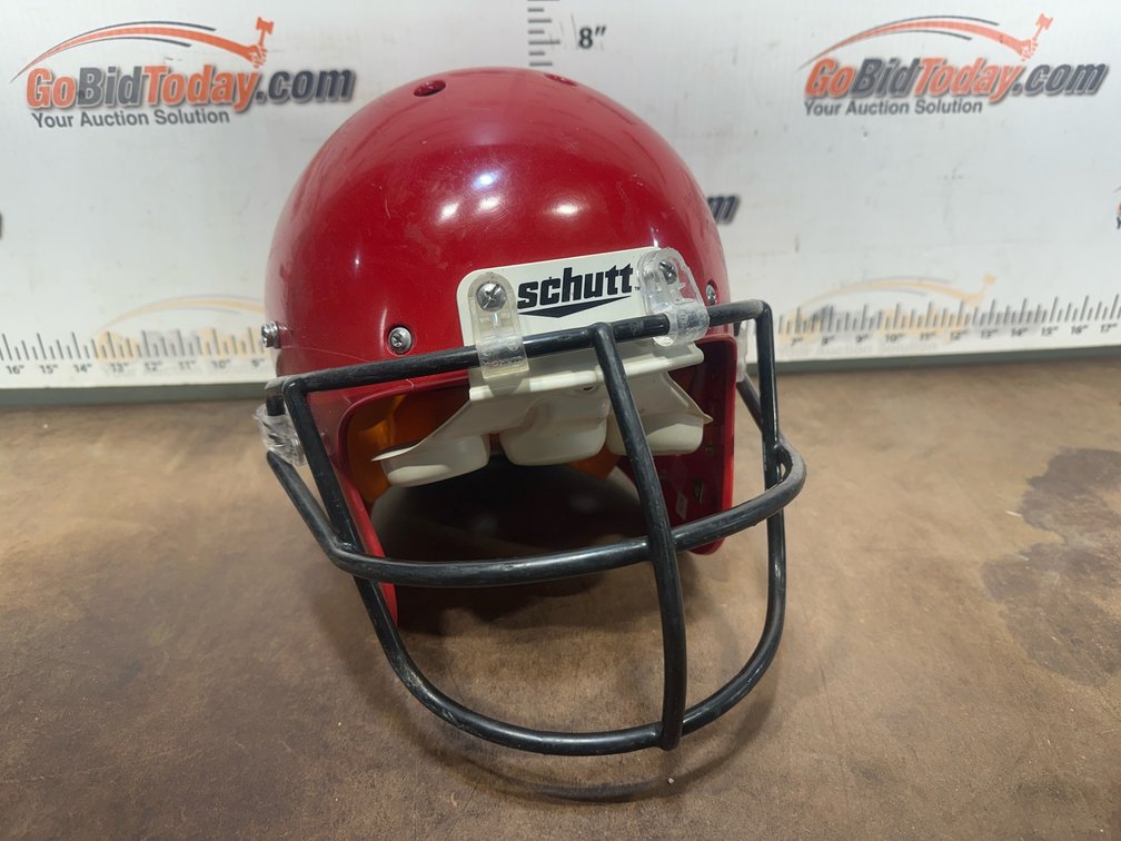 Riddell Red Football Helmet with Black Facemask, Size Small