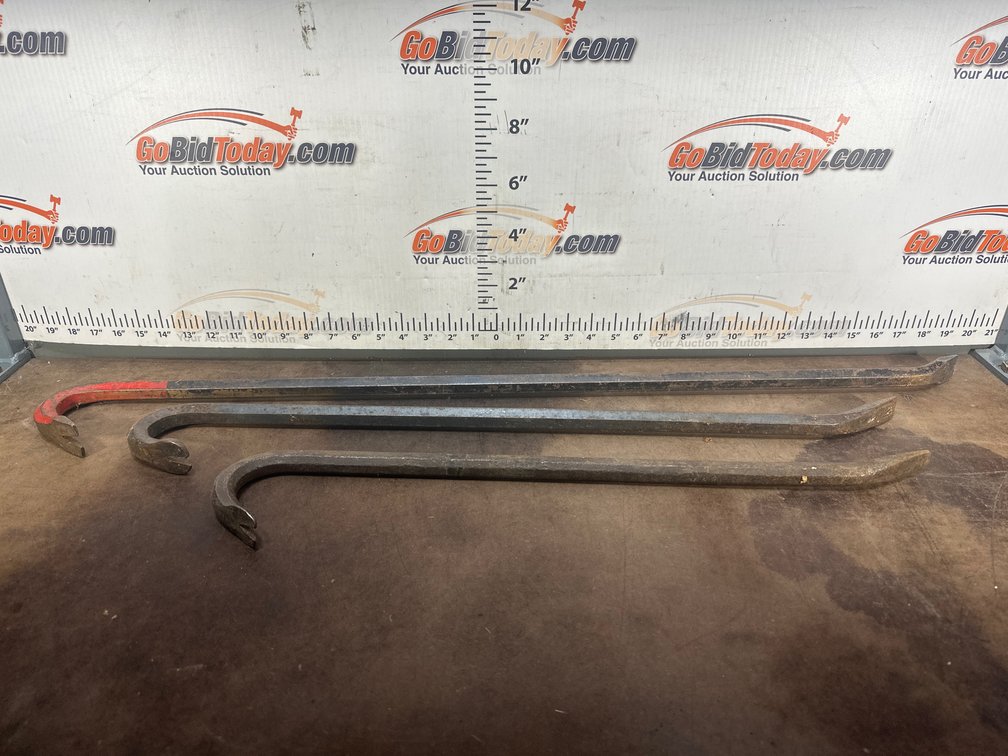 Three Steel Hexagonal Wrecking Bars
