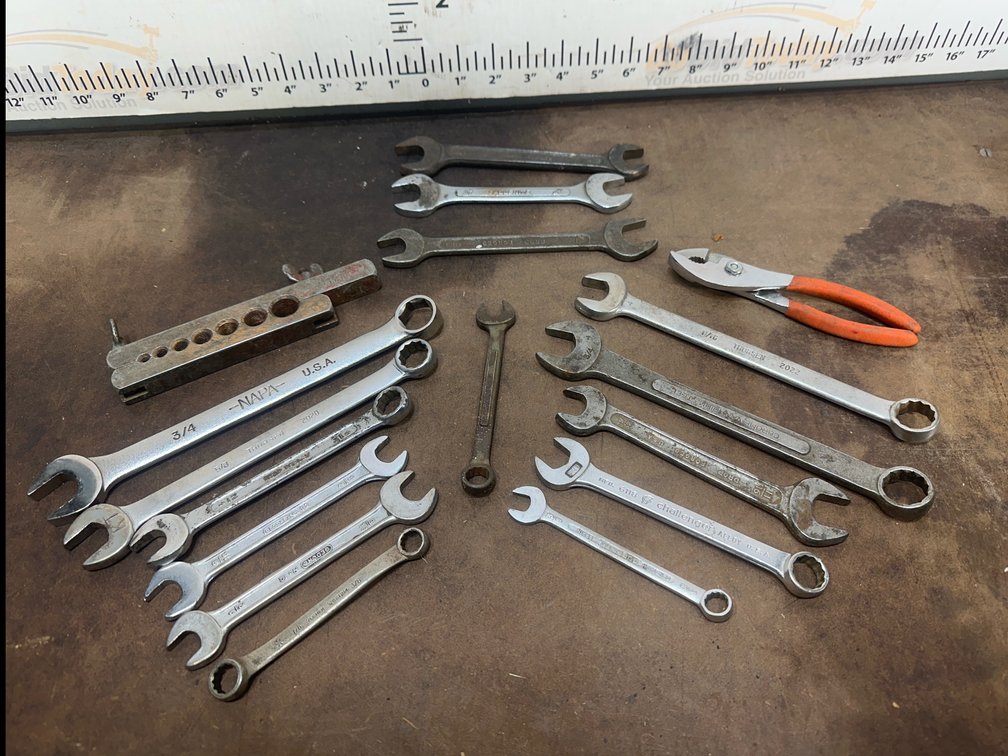 Hand Tools Lot: Wrenches, Flaring Clamp, and Pliers
