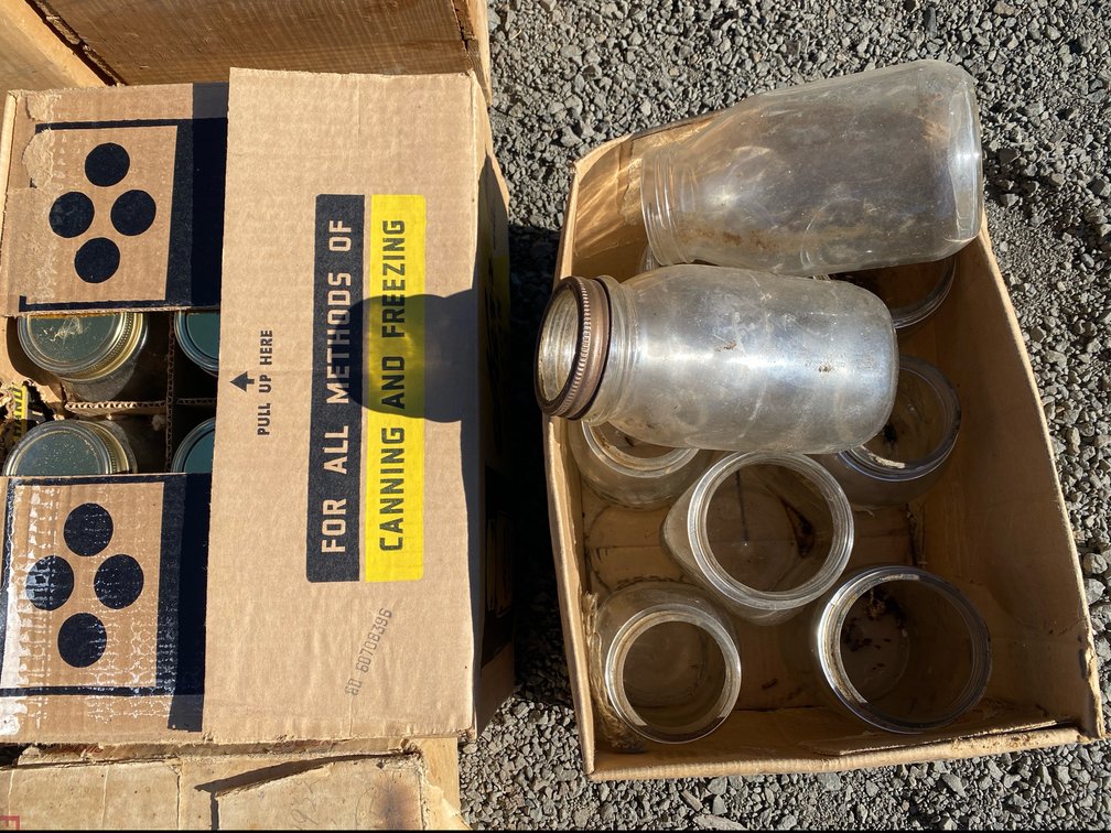Clear Glass Canning Jars with Kerr Mason Jar Box