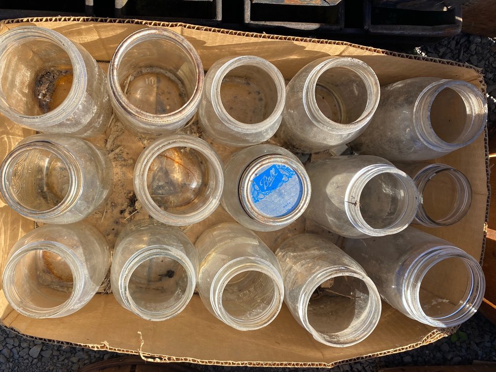 Glass Canning Jars in Cardboard Tray