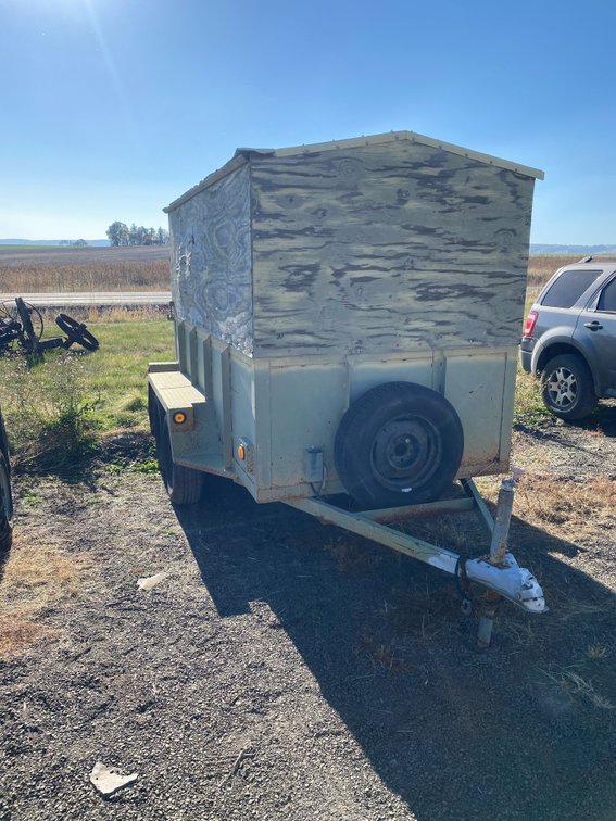 Tandem Axle Enclosed Utility Trailer with Peaked Plywood Roof