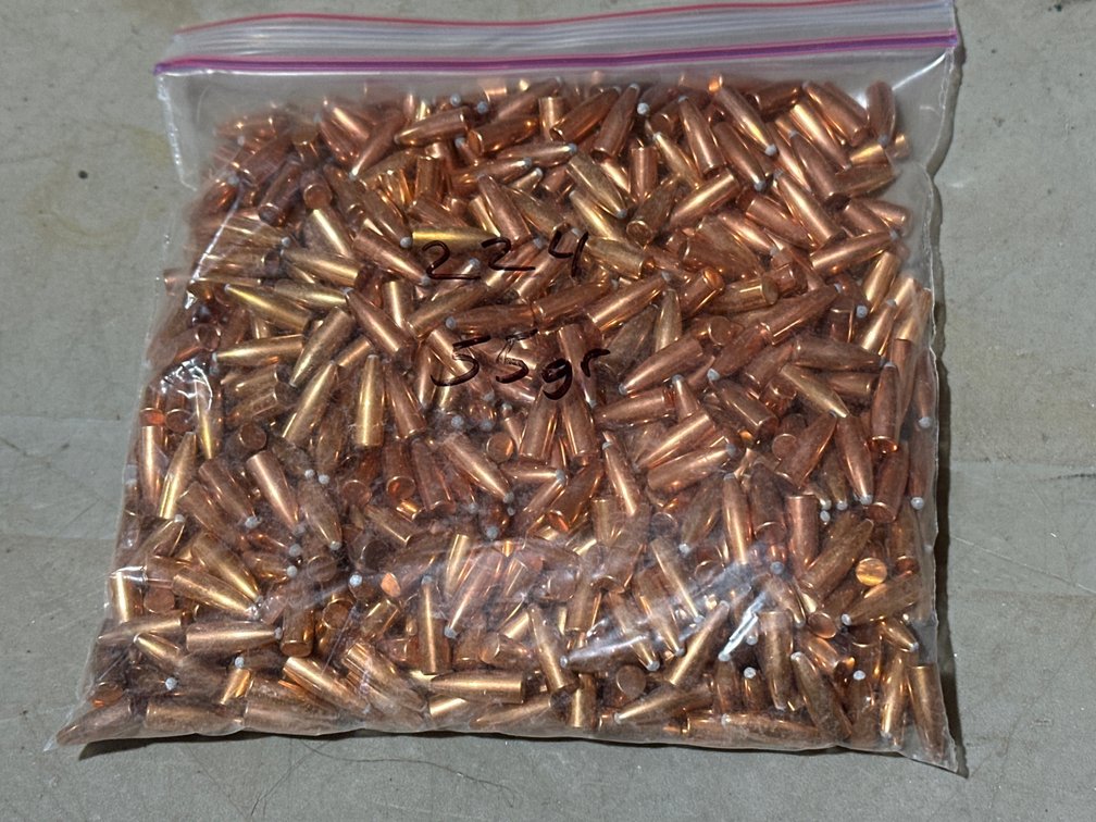 .224 Caliber 55 Grain Soft Point Rifle Bullets