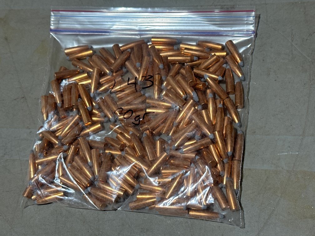 .243 Caliber 90 Grain Soft Point Rifle Bullets