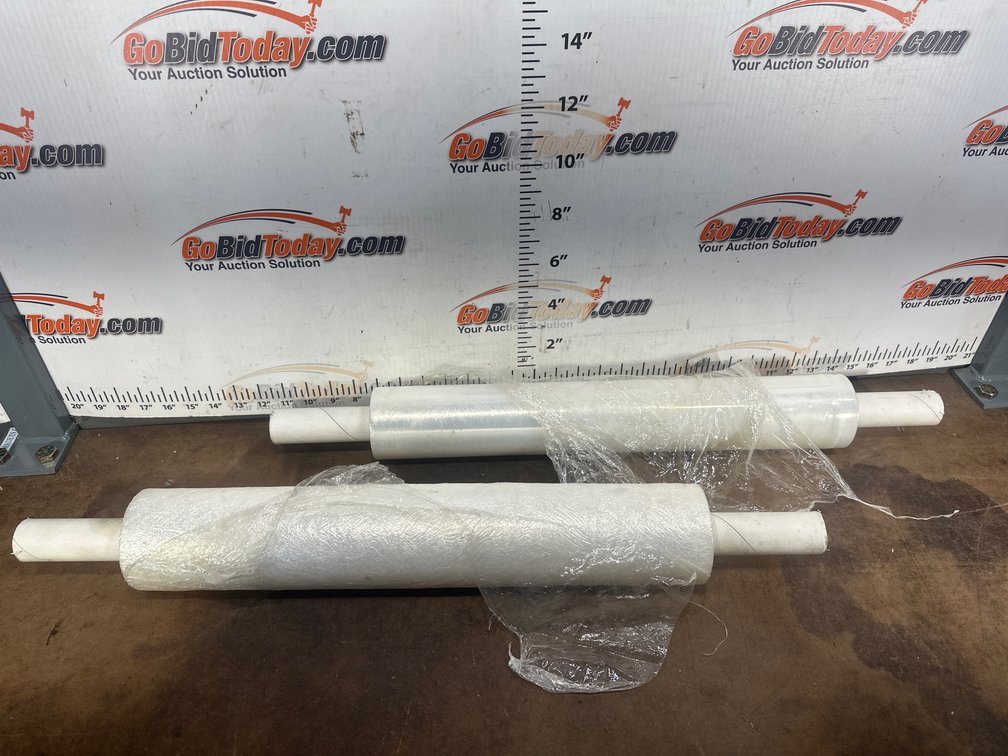 Two Rolls of Clear Stretch Wrap with Extended Cores