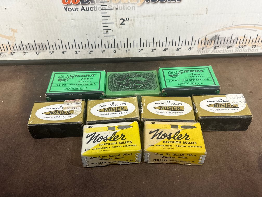 Sierra and Nosler 7mm Reloading Bullets, 9 Boxes