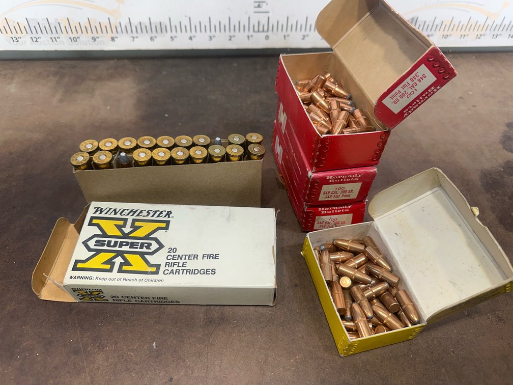 Winchester .348 Win Cartridges and Hornady .348 Cal Bullets