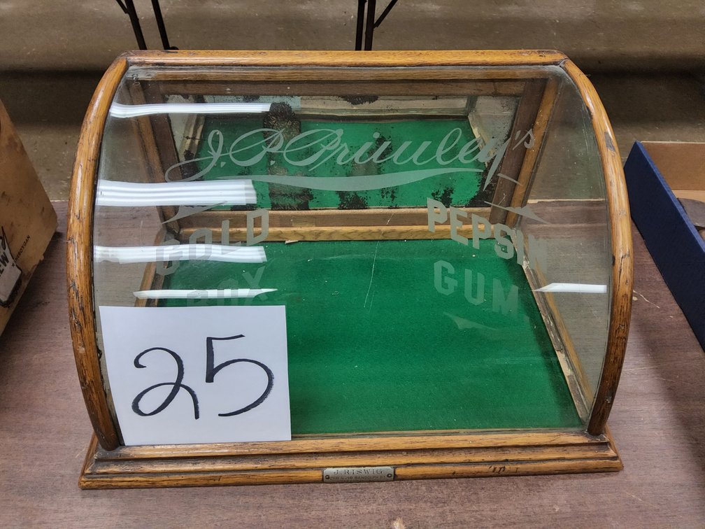 J.P. Primley's Gold Box and Pepsin Gum countertop showcase