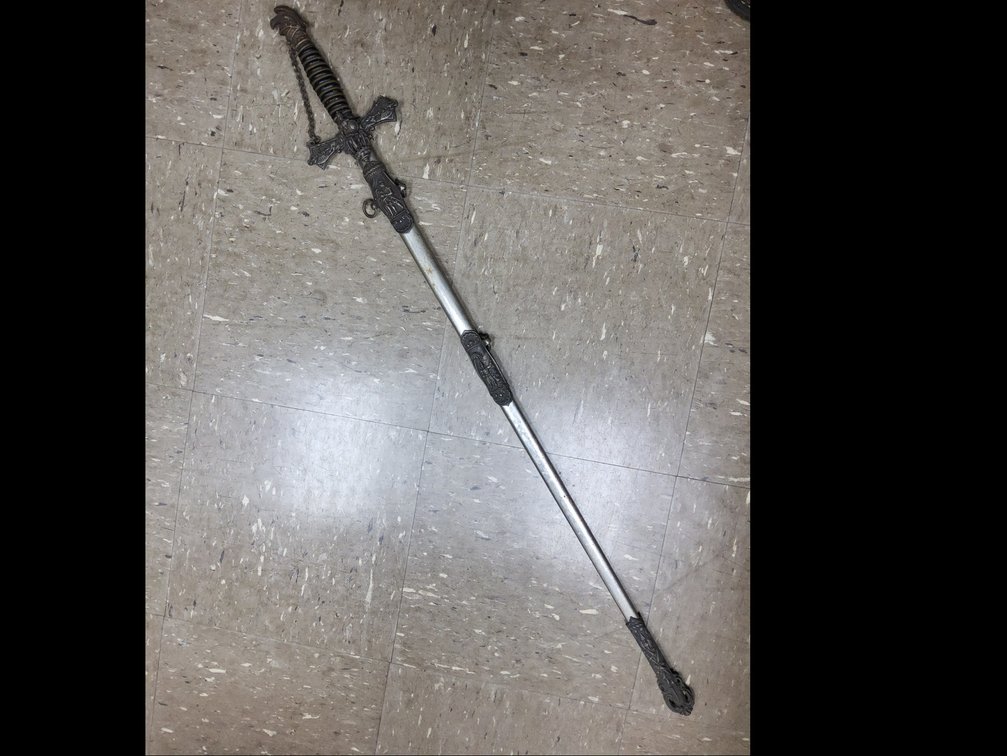 CKW Fraternal sword and scabbard