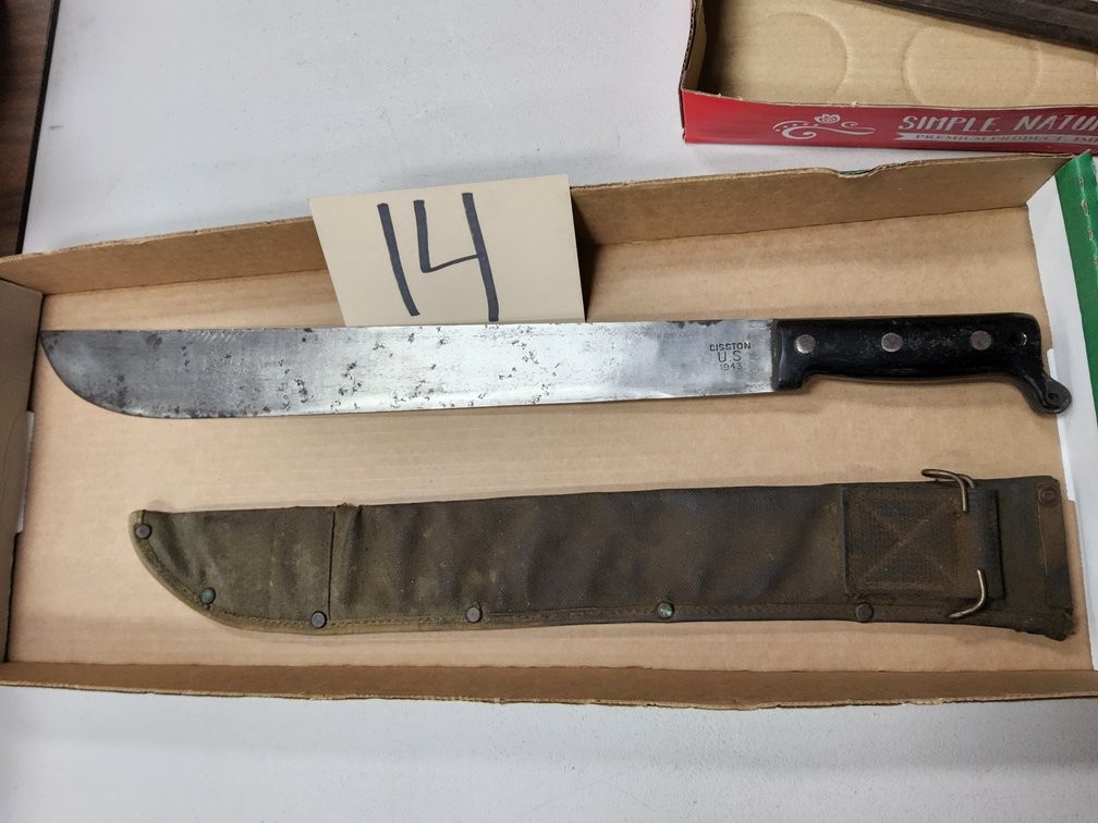 Disston 1943 machete with sheath