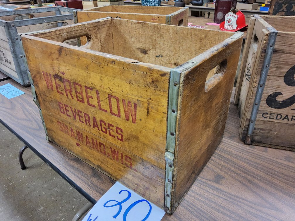 Werbelow Beverages,  Shawano,  wood soda crate