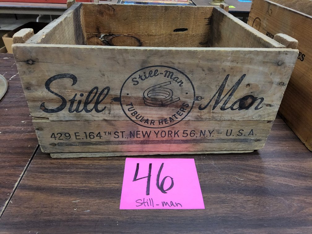 Still-Man coil advertising crate