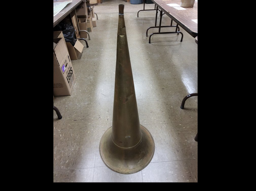 Brass phonograph horn