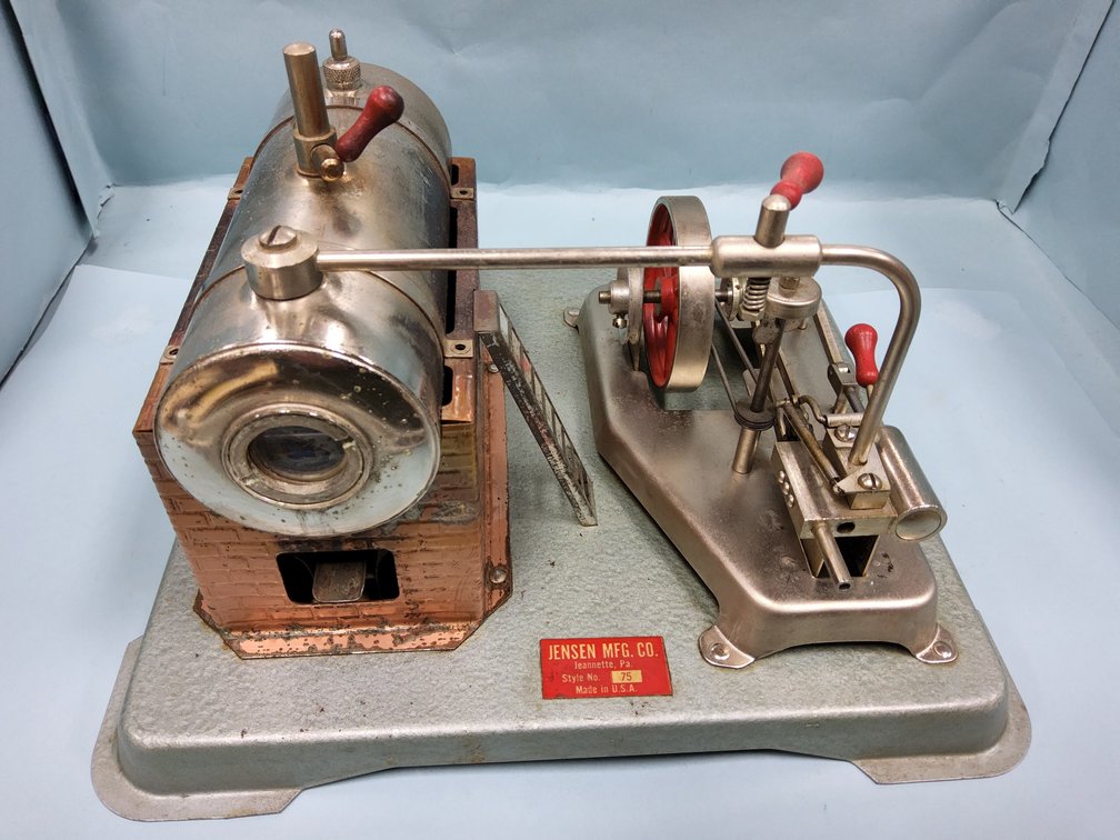 Jensen Model 75 solid fuel toy steam engine