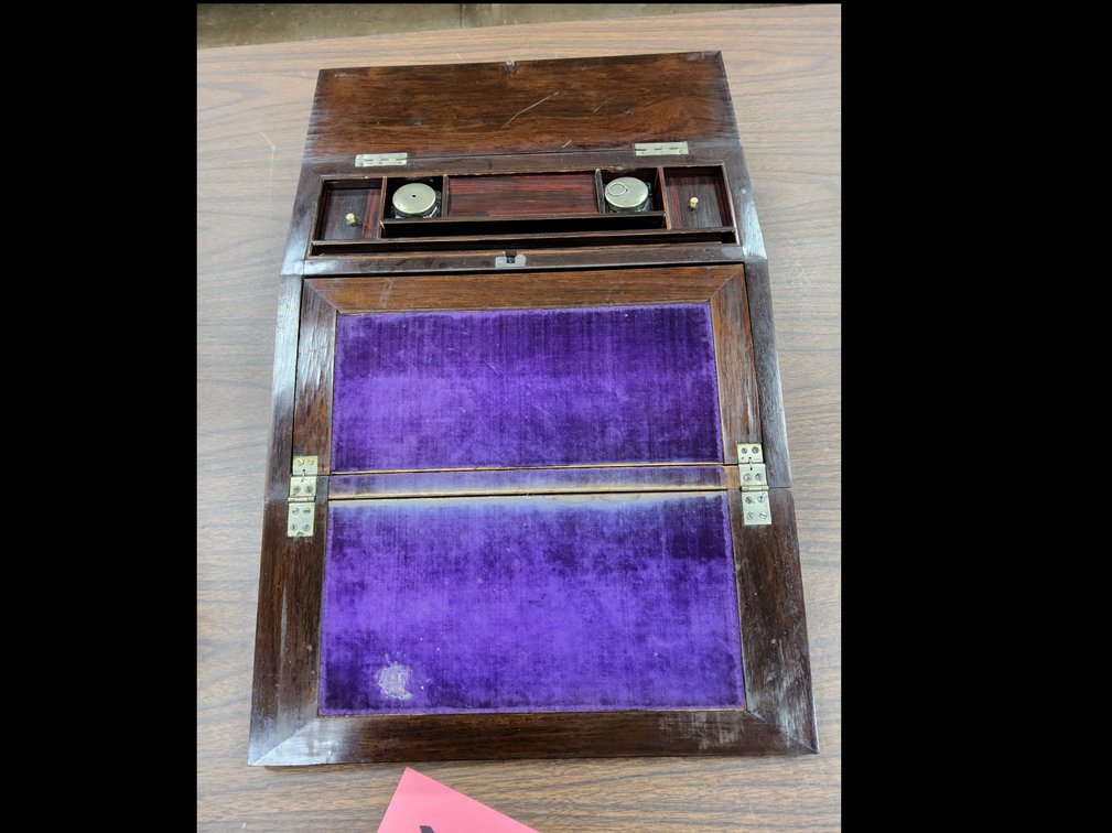 Rosewood and Mother Of Pearl lap desk