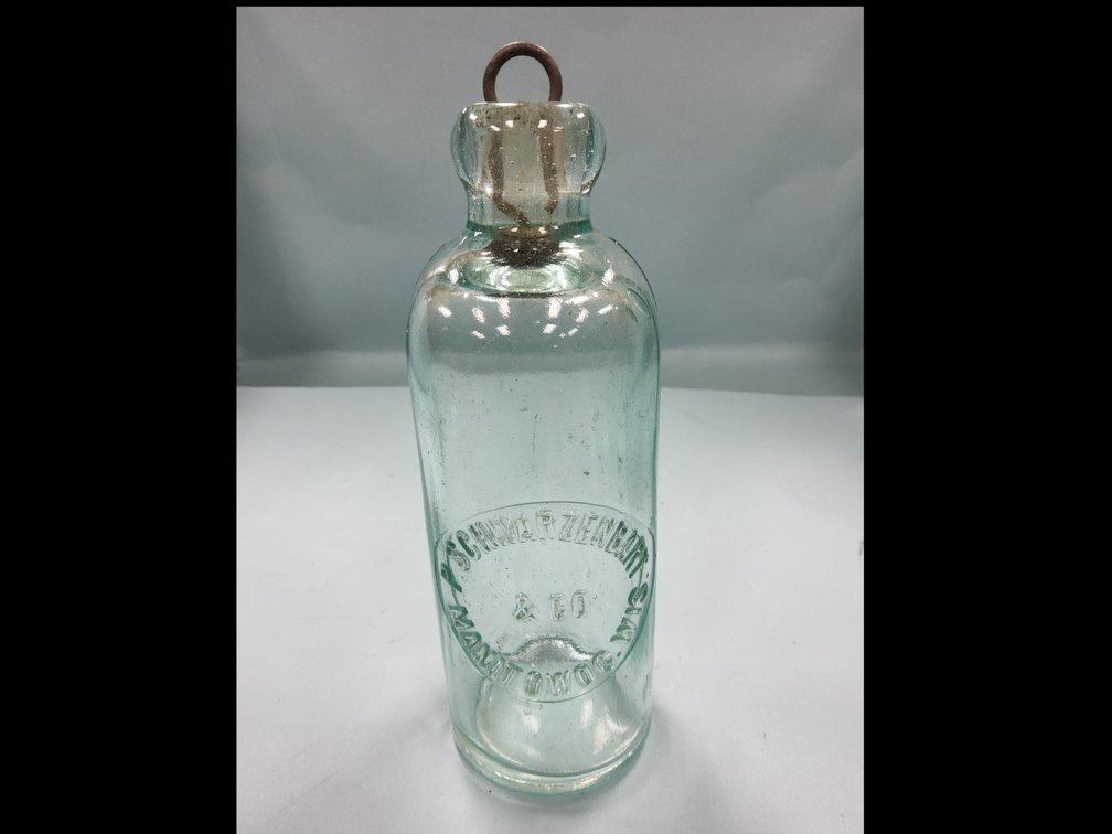 P. Schwarzenbart Manitowoc,  WI Hutchinson soda bottle. 