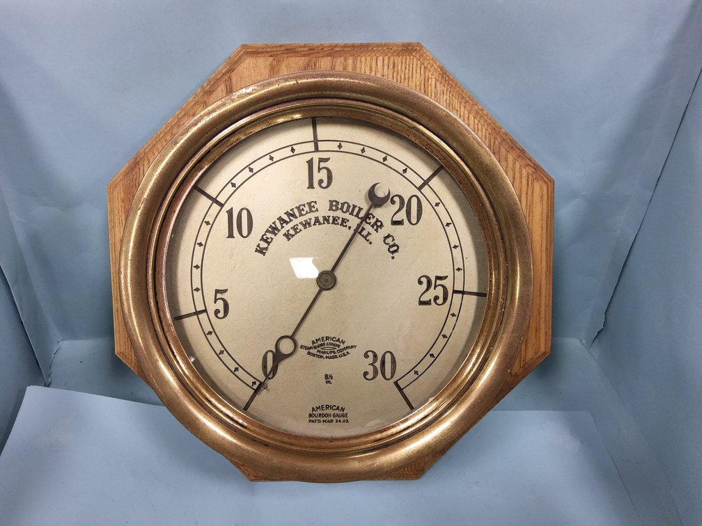 30 lb brass bezel pressure gauge