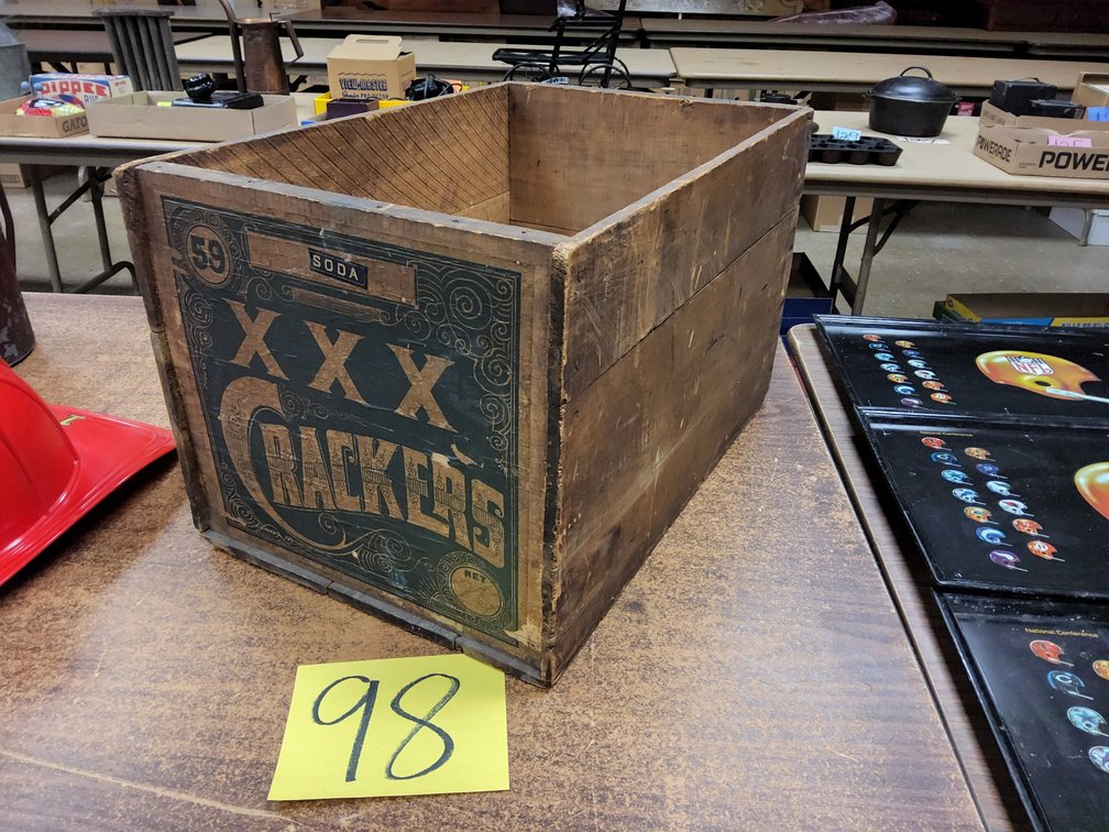 Soda cracker wood crate