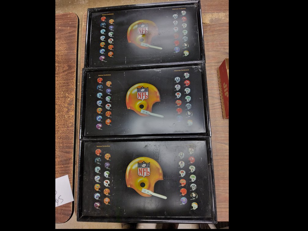 3 plastic NFL trays