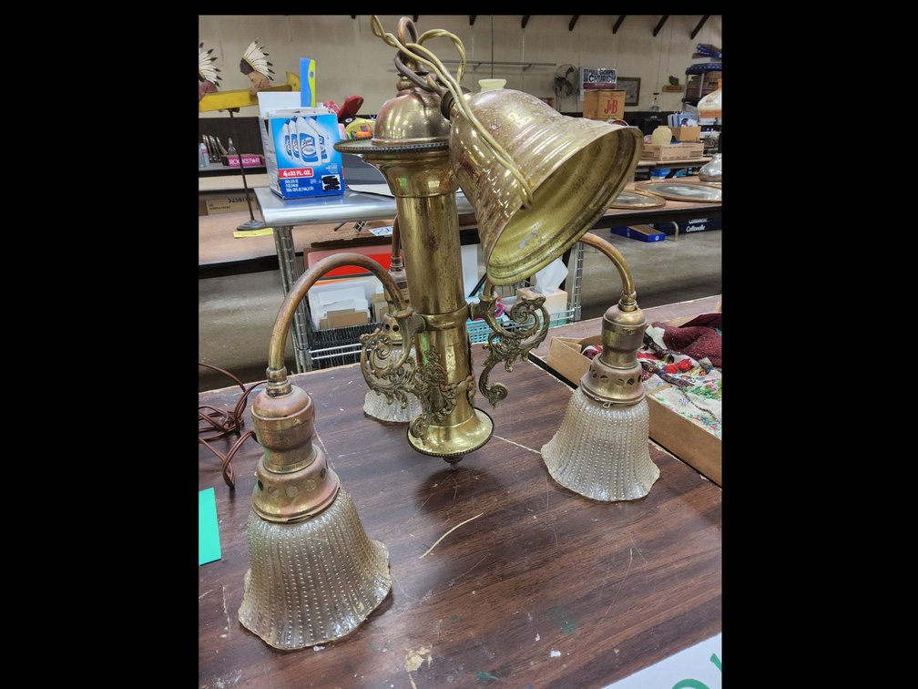 Brass ceiling fixture