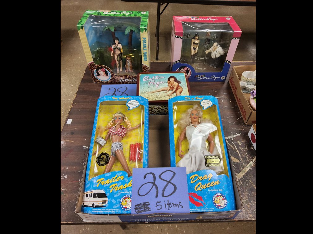 Betty Page and Arsenic and Apple Pie action figures