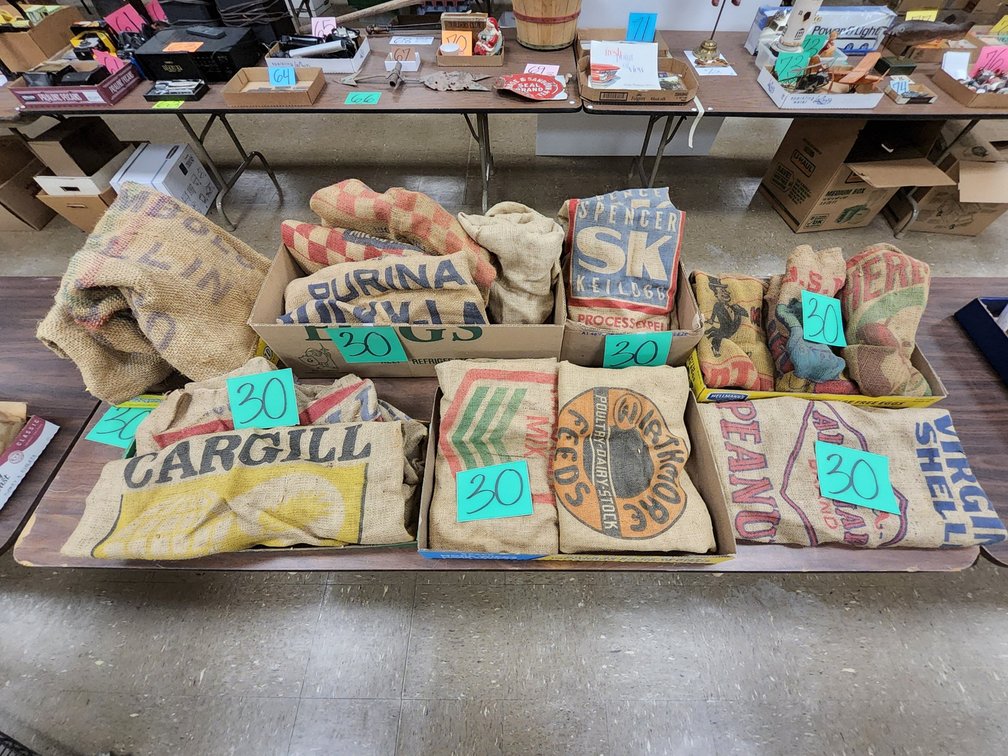16 burlap potato, peanut and other sacks