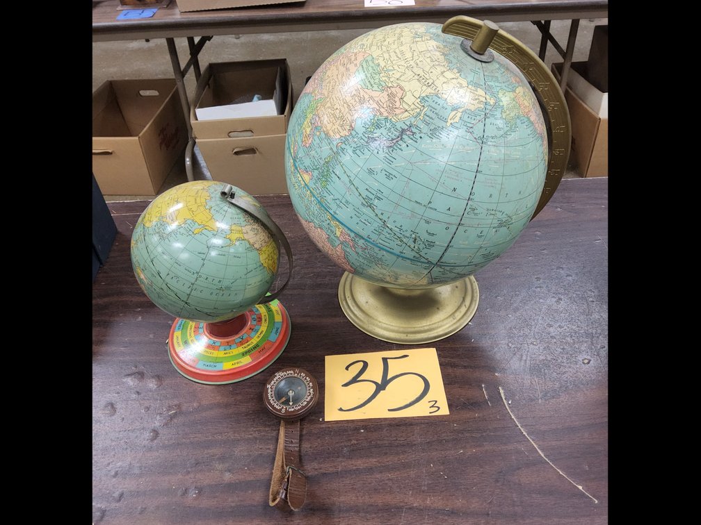 Cram and Ohio Art Globes 