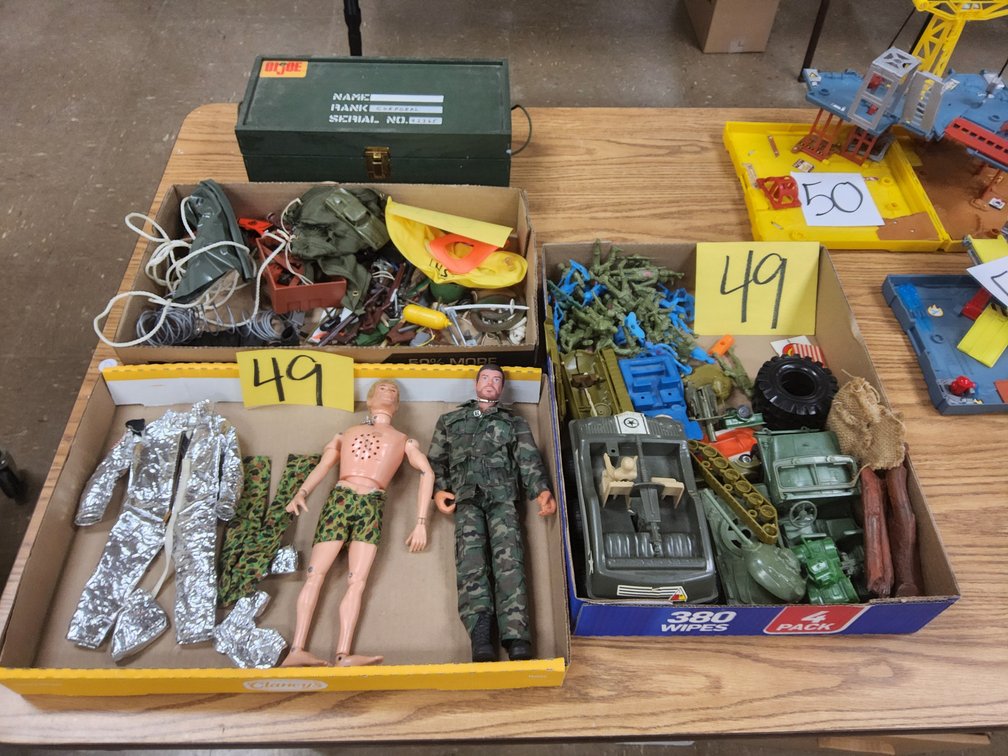 GI Joe and a Power Team member, with accessories