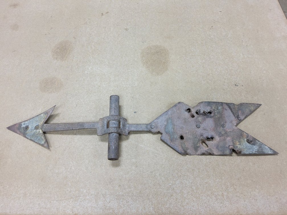 Folk art sheet iron weathervane