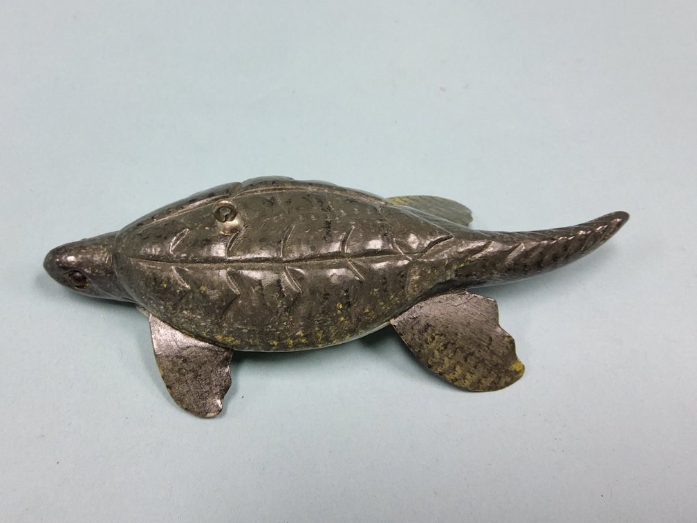 Carl Christiansen wood baby snapping turtle decoy