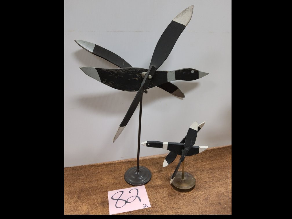 2 Canada geese whirligigs 