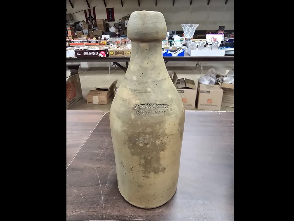 J. Stoeckert, New Ulm, MN clay beer bottle